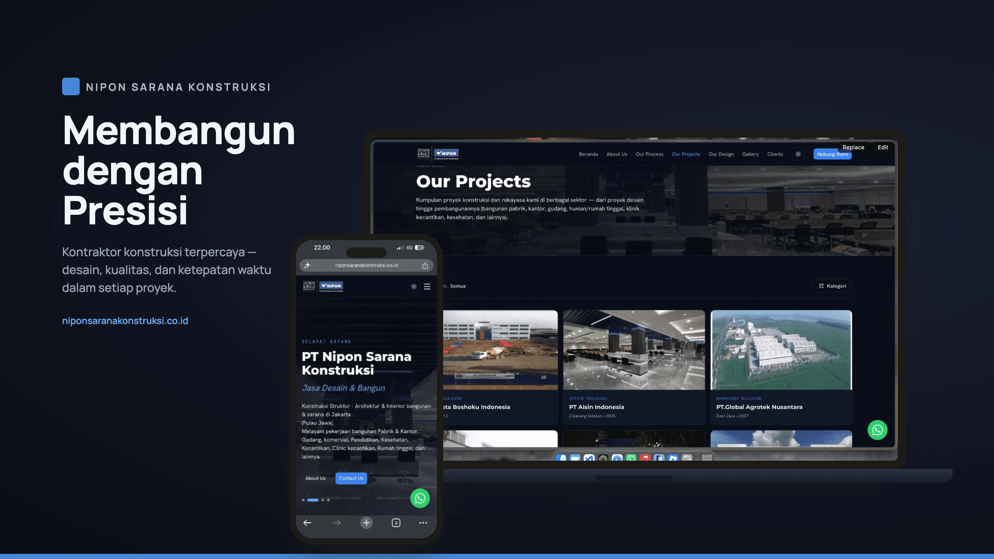 Nipon Konstruksi — Company Profile + CMS